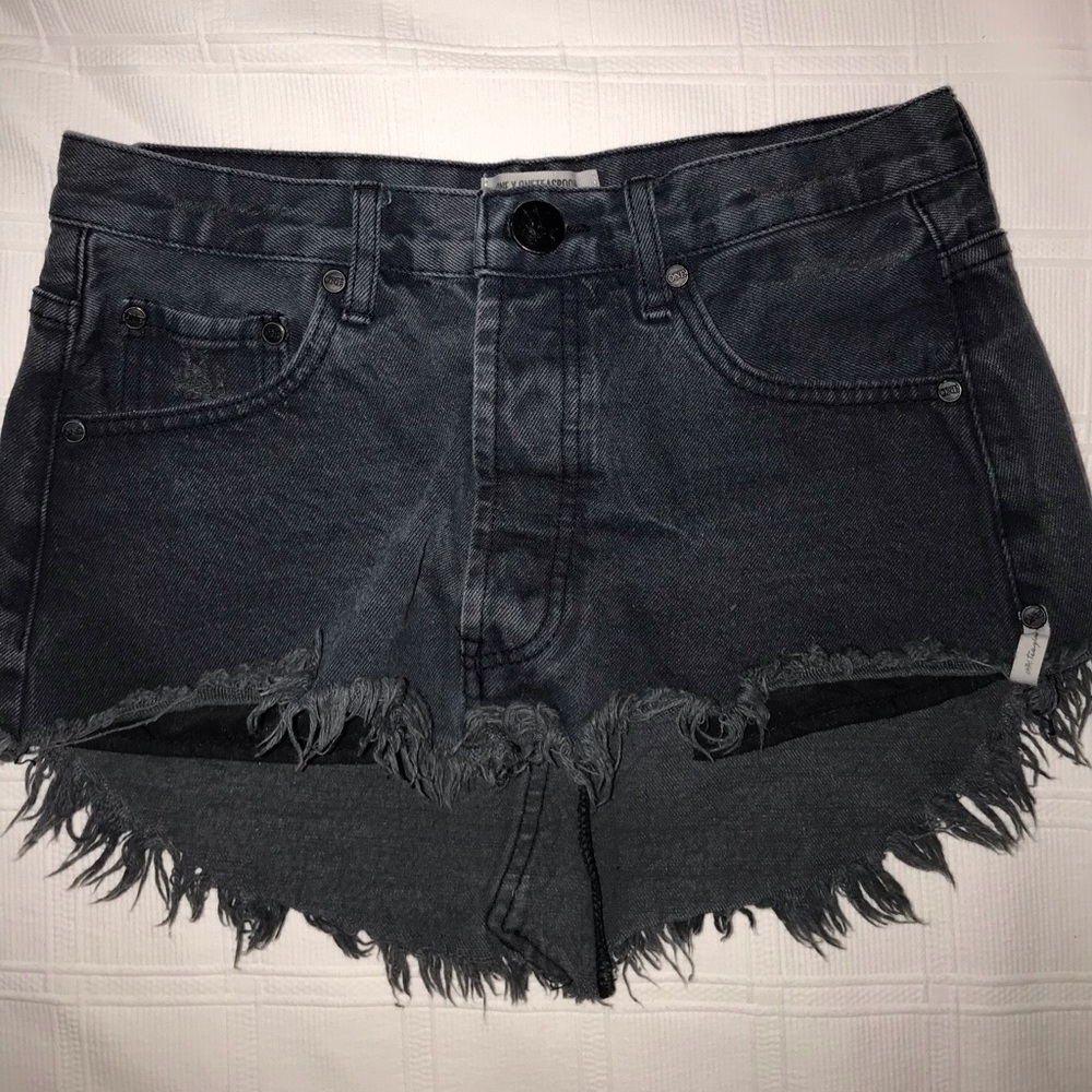 Black One Teaspoon Jean skirt